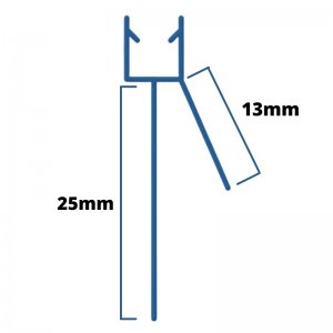 Inventive Creations Large Gap Seal - 8mm Glass - 25mm - 1200mm Long (8LG 1200) - main image 2