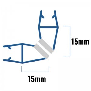 Inventive Creations Magnetic Corner Seals - 8mm Glass - Pair - 1900mm Long (CMAGS8) - main image 2
