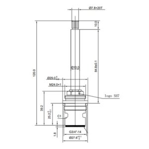 Inventive Creations Right Hand Opening Flow Cartridge 3/4" (SH7R) - main image 2
