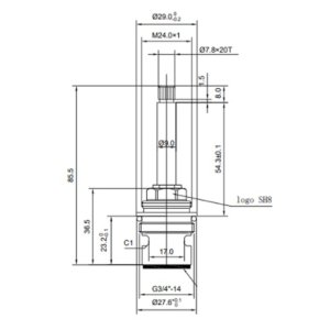 Inventive Creations Right Hand Opening Flow Cartridge - 3/4" (SH8R) - main image 2
