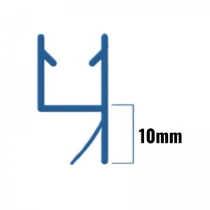 Inventive Creations Small Inline Seal - 10mm Glass - 10mm - 1900mm Long (10SINL) - main image 2