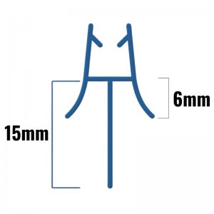 Inventive Creations Triple Fin Seal - 4-6mm Glass - 15mm - 800mm Long (TF6 800) - main image 2