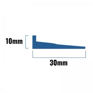 Inventive Creations Wedge Wetroom Seal - White - 1900mm Long (WED 1900) - main image 2