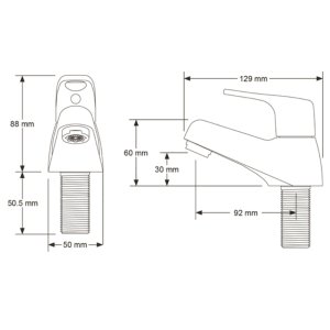Mira Assist Bath Pillar Taps (1.1900.041) - main image 2