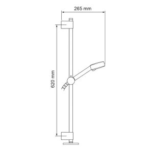 Mira Beat shower fittings kit - white/chrome (2.1703.015) - main image 2