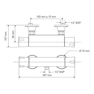 Mira Discovery bar mixer - valve only (1.1609.004) - main image 2