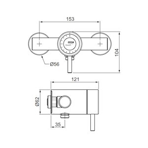 Mira Element EV MK1 Thermostatic Mixer Shower - Chrome (1.1656.001) - main image 2