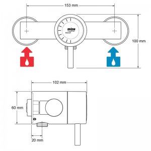 Mira Element MK2 exposed valve only - post Feb 2018 (1.1910.002) - main image 2