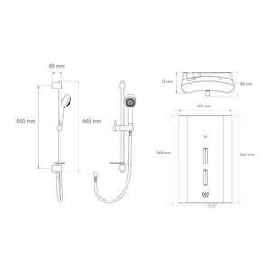 Mira Escape Plus Thermostatic Electric Shower 9.0kW - White (1563.774) - main image 2