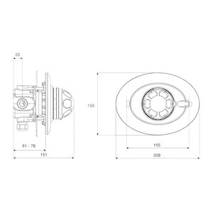 Mira Excel (2006-on) built-in thermostatic mixer valve - valve only (1.1518.311) - main image 2