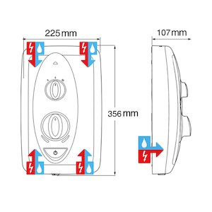 Mira Jump MK2 Multi-Fit Electric Shower 10.8kW - White/Chrome (1.1788.012) - main image 2