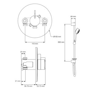 Mira Miniduo with Eco shower head BIV (1.1663.242) - main image 2