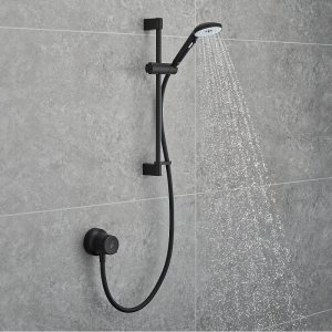 Mira Minimal Exposed Mixer Shower - Matt Black (39584W-BL) - main image 2