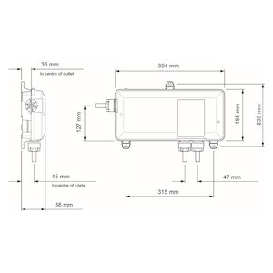 Mira Mode bath fill digital mixer unit - pumped (1.1874.018) - main image 2