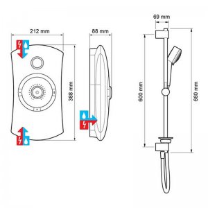 Mira Orbis Plus thermostatic electric shower - 9.0kW (1.1647.011) - main image 2