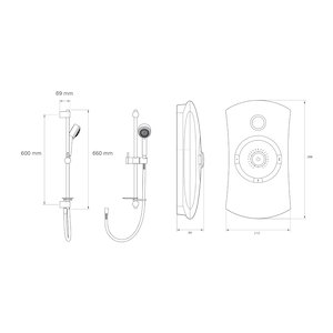 Mira Orbis Thermostatic Electric Shower 9.8kW - White/Chrome (1.1647.002) - main image 2