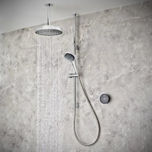 Mira Platinum Dual Outlet Ceiling Fed Digital Shower - High Pressure (1.1981.008) - main image 2