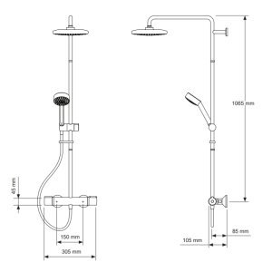 Mira React Dual Outlet Mixer Shower - Chrome (38958W-CP) - main image 2