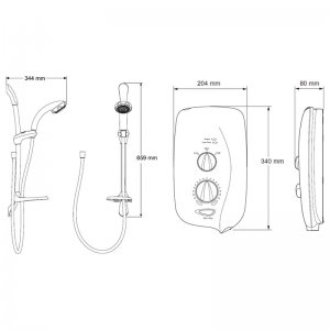 Mira Sport Electric Shower 9.0kW - White/Chrome (1.1563.003) - main image 2