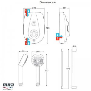 Mira Vie MK2 Electric Shower 10.8kW - White/Chrome (1.1788.006) - main image 2