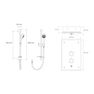 Mira Azora Thermostatic Electric Shower 9.8kW - Frosted Glass (1.1634.011) - main image 2