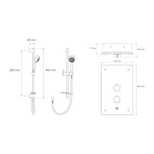 Mira Azora Thermostatic Electric Shower 9.8kW - Frosted Glass (1.1634.011) - main image 2