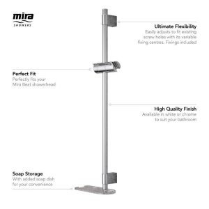 Mira Beat Slide Bar Kit/Shower Rail Set - /Chrome (2.1703.018) - main image 2