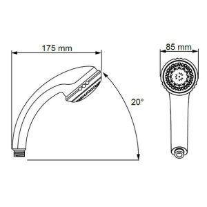 Mira Response RF1 Adjustable Shower Head - Chrome (was 413.58) (2.1605.106) - main image 2