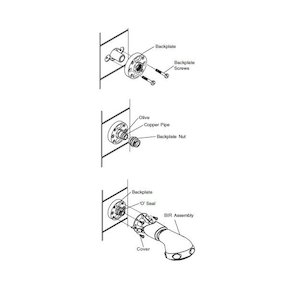 Mira Select BIR fixed swivel shower head - chrome (1540.254) - main image 2