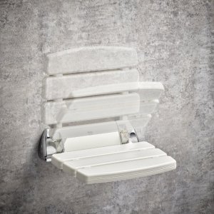 Mira Shower Seat White and Chrome (2.1536.129) - main image 2