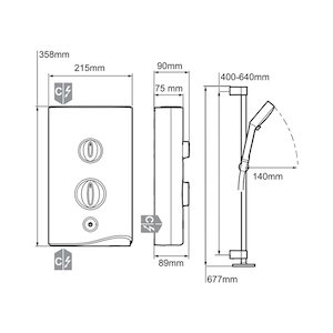 Mira Sport Electric Shower 7.5kW - White/Chrome (1.1746.001) - main image 2