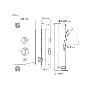 Mira Sport Electric Shower 9.0kW - White/Chrome (1.1746.002) - main image 2