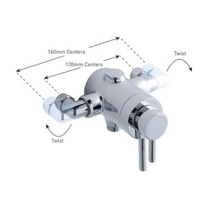 MX Options concentric petite shower - exposed valve only (HL8) - main image 2