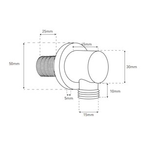 MX Oval wall outlet metal insert - chrome (HJC) - main image 2