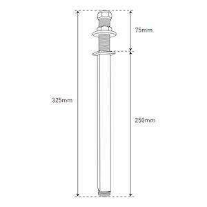 MX square ceiling shower arm - chrome (RPS) - main image 2