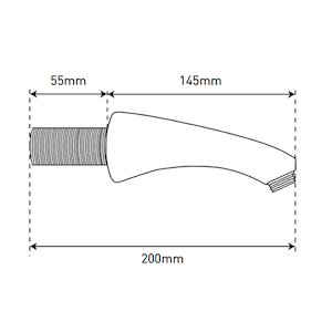 MX standard shower arm - chrome (HJB) - main image 2