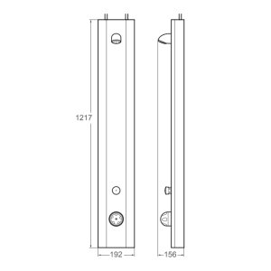 Rada PA-215TFW Shower Panel Assembly - White (1.1613.047) - main image 2