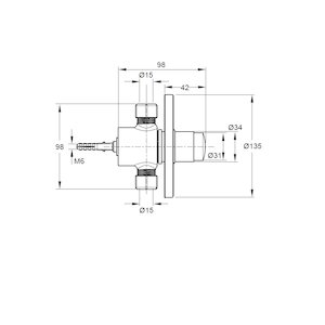 Rada T2 300B time flow valve - built in (2.1762.061) - main image 2