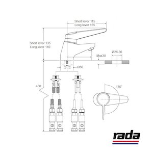 Rada Thermotap-3 Long Lever - Chrome (1.1555.011) - main image 2