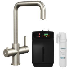 Sauber Astano 3-in-1 Instant Boiling Water Kitchen Tap - Brushed Steel (PDT-000208-215-52) - main image 2