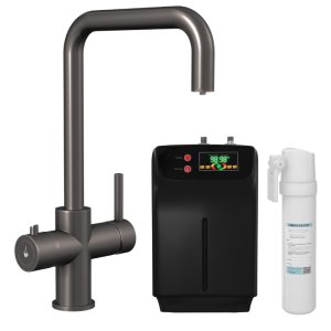 Sauber Astano 3-in-1 Instant Boiling Water Kitchen Tap - Gun Metal (PDT-000206-215-52) - main image 2
