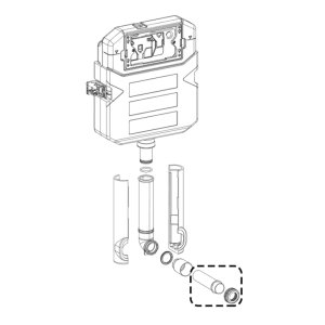Straight Flush Pipe for 820 980 1180 and Slimline Cistern Only (ABSP-20-0076) - main image 2