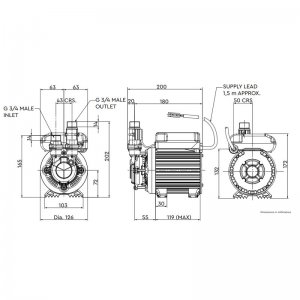 Stuart Turner Monsoon 2.0 bar single shower pump (46497) - main image 2