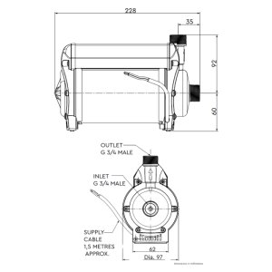 Stuart Turner Showermate TP S2.0 Bar Single Shower Pump (49086) - main image 2