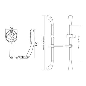 Triton Conor/Lara shower fittings kit - chrome (TSKFCONLARCH) - main image 2