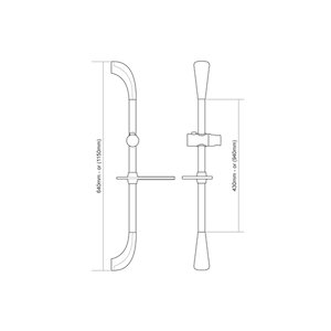 Triton Conor riser rail set - chrome (TSKCONNCH) - main image 2