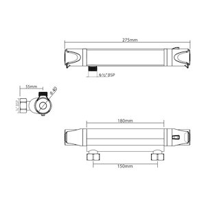 Triton Dene Eco bar mixer shower (ECODETHBM) - main image 2