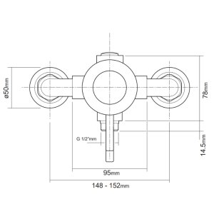Triton Elina Exposed Concentric Type 3 TMV Mixer Shower - Valve Only - Chrome (ELICMINCEXVO) - main image 2