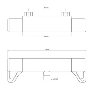 Triton Elina Type 3 TMV Inclusive Bar Mixer Shower - Valve Only - Chrome (ELITHBMINC3BOT) - main image 2