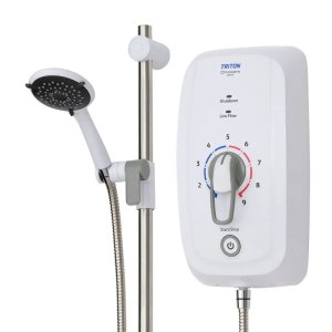 Triton Omnicare Ultra Plus Thermostatic Electric Shower and Digital Waste 8.7kW - White (CINCULTPD08W) - main image 2